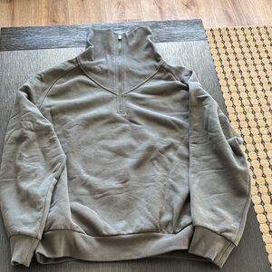 ICozy Karma 1/2 Zip Sweatshirt Khaki Green NWOT Size Medium